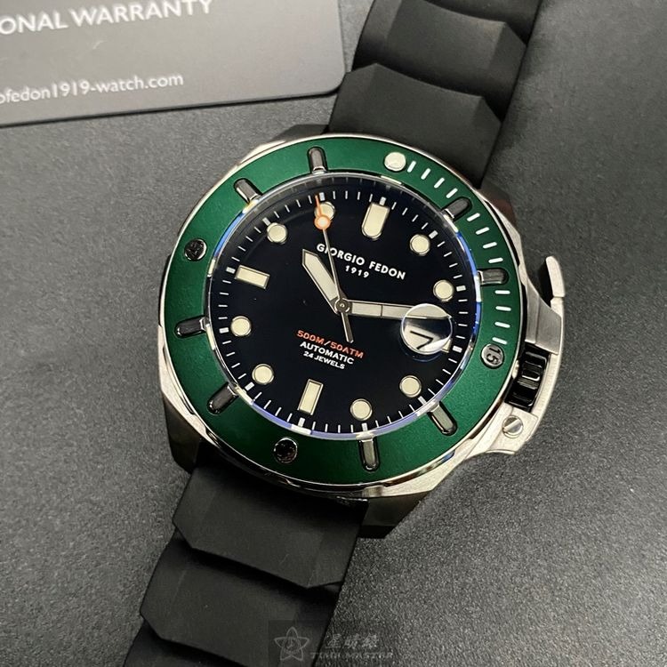 GiorgioFedon1919手錶,編號GF00102,46mm墨綠色錶殼,深黑色錶帶款◉20A004